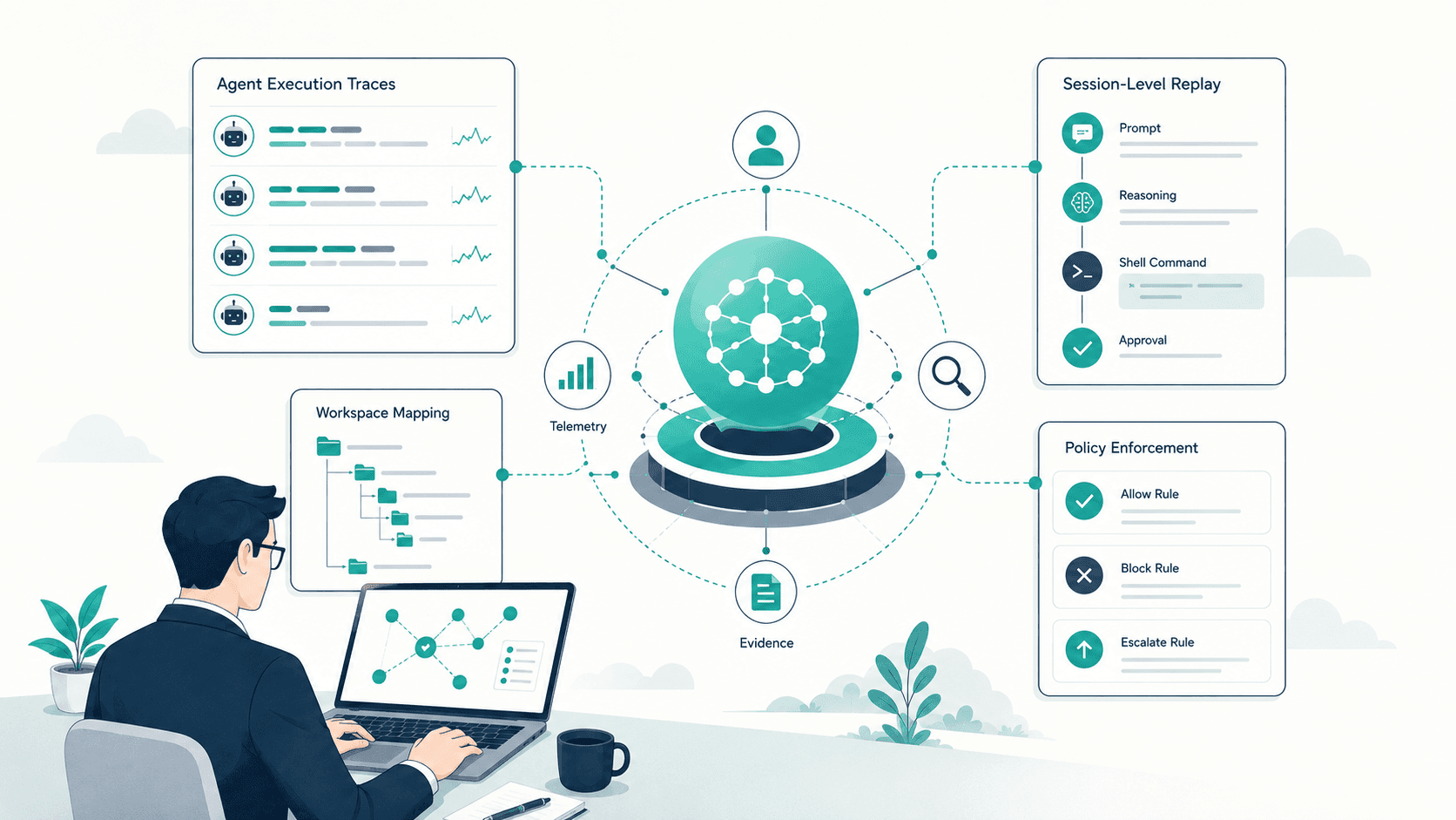 KonaSense Agent Execution Traces dashboard